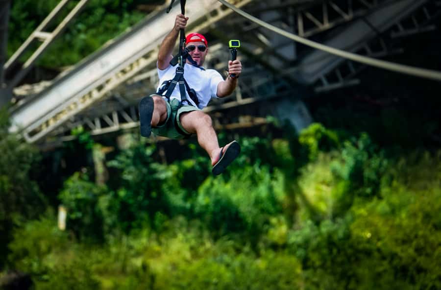 From Victoria Falls: Zip Line from the Victoria Falls Bridge - The views from the Zambian side