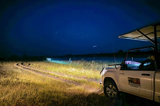 Night Game Drive in Zambezi National Park and Victoria Falls - Red spotlights, elephants, and the search after dark