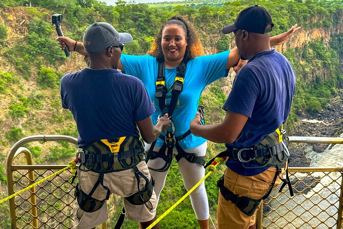 Shearwater Bungee Jump Victoria Falls Bridge - Four seconds of freefall over the gorge