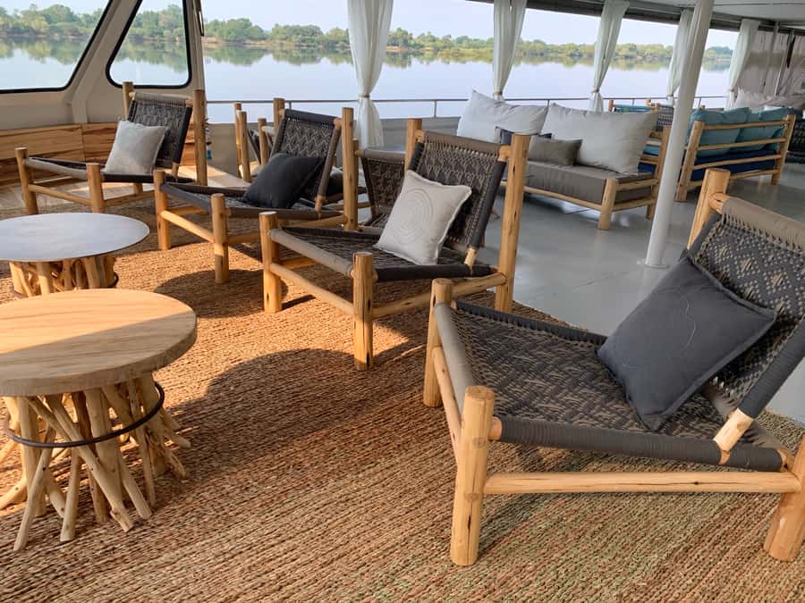 Victoria Falls: 2-Hour Luxury Zambezi River Sunset Cruise - Sunset over the Zambezi and the distant falls