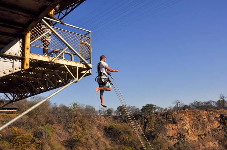 Victoria Falls Bridge Bungee Jump - Four seconds that feel much longer