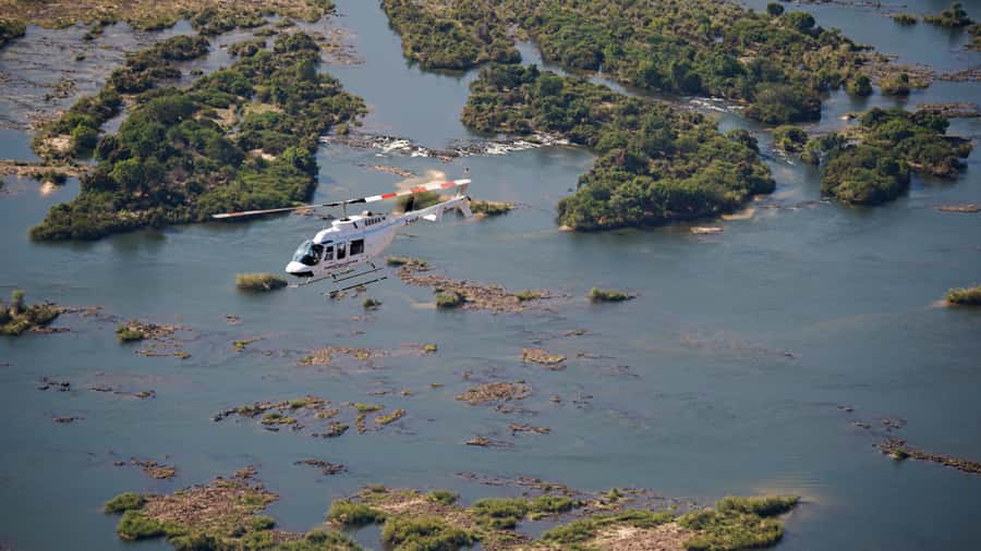 Victoria Falls:Explore the Zambezi Helicopter Experience - From Your Hotel to the Zambezi Helipad