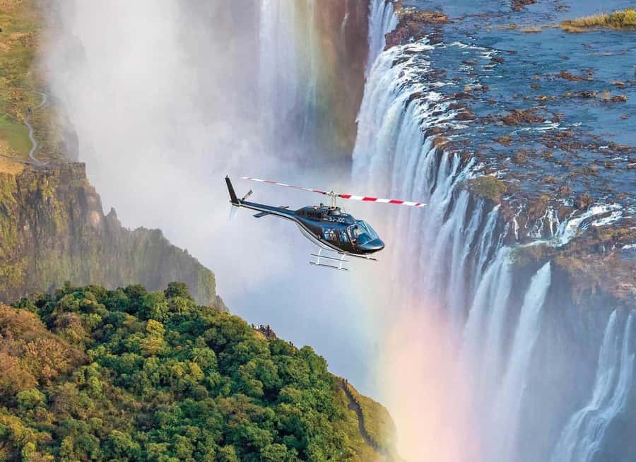 Victoria Falls: Helicopter Flight Aerial View of The Falls - Why Victoria Falls is best understood from above