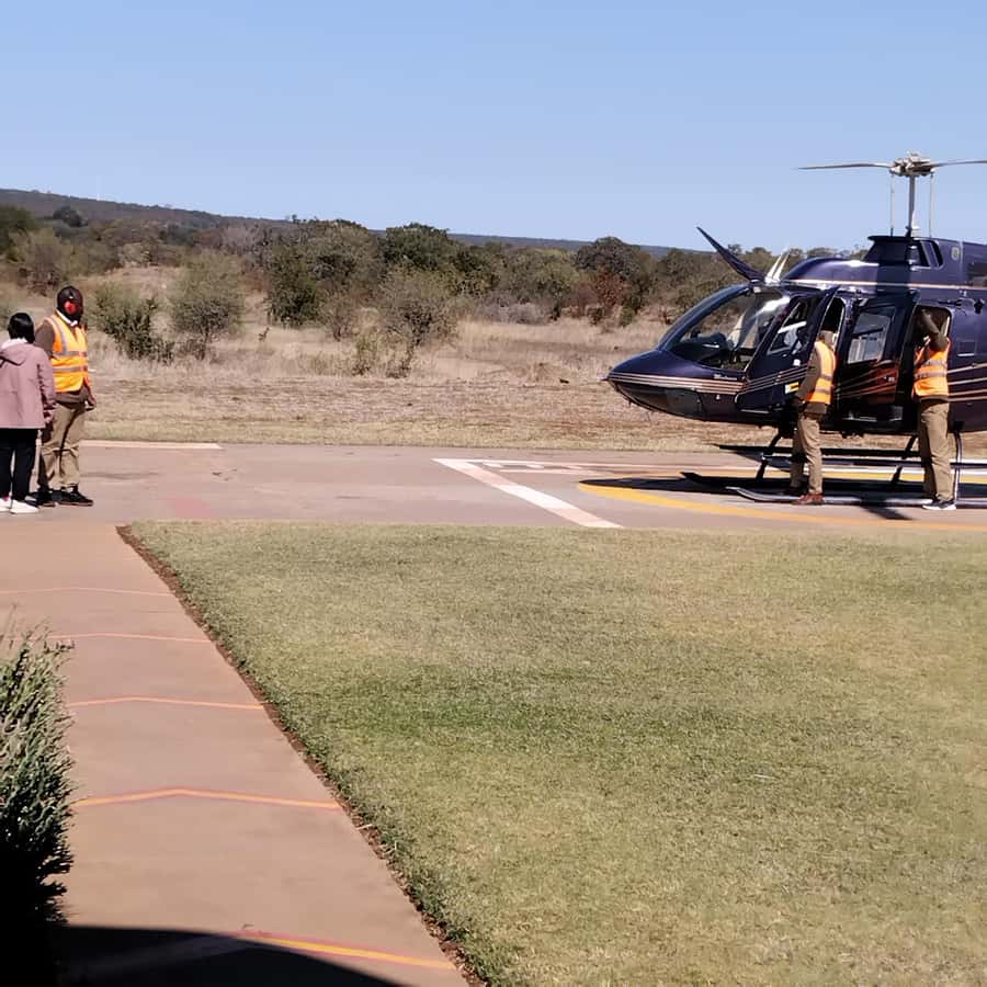 Victoria Falls: Helicopter Flight Aerial View of The Falls - A brief look at Zambezi National Park
