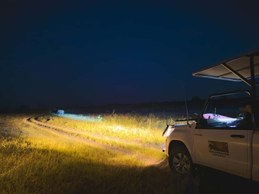 Victoria Falls: Night Game Drive Zambezi National Park - The red-light search for nocturnal animals