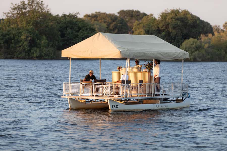 Victoria Falls: Private Sunrise Cruise with Breakfast - The private boat and the quiet river
