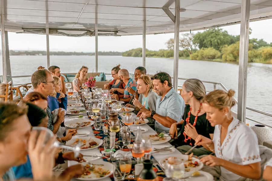 Victoria Falls Scenic Guided Tour with Sunset Boat Cruise - A 2.5-hour sunset cruise on the Mighty Zambezi