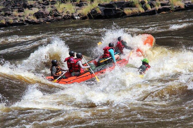 Whitewater Rafting Adventure on the Zambezi River, Victoria Falls Zimbabwe - The steep descent into Batoka Gorge