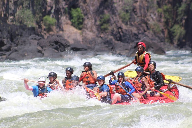 Zambezi River Class IV-V White-Water Rafting from Victoria Falls - The climb out and barbecue at the rim