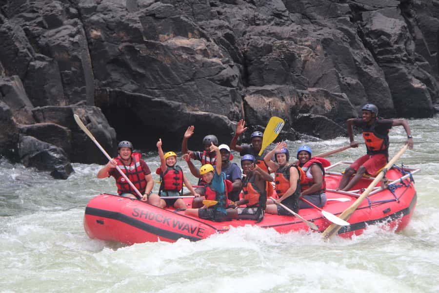 Zambezi River: Kid-Friendly Whitewater Rafting - How the stern mount raft works for families
